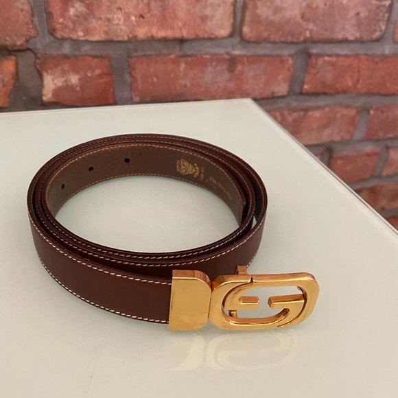 Vintage Gucci Interlocking Logo Belt - NEW, in dust bag, authentication - Picture 6 of 8